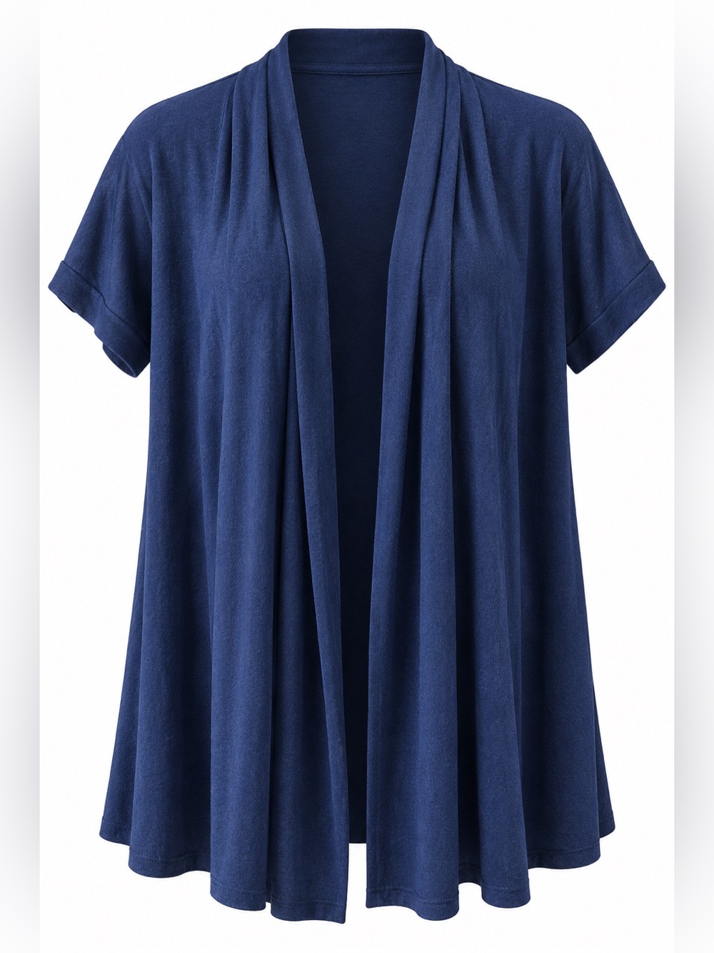 Addition Elle Navy Open Front Short Sleeve Cardigan Plus Size 3X